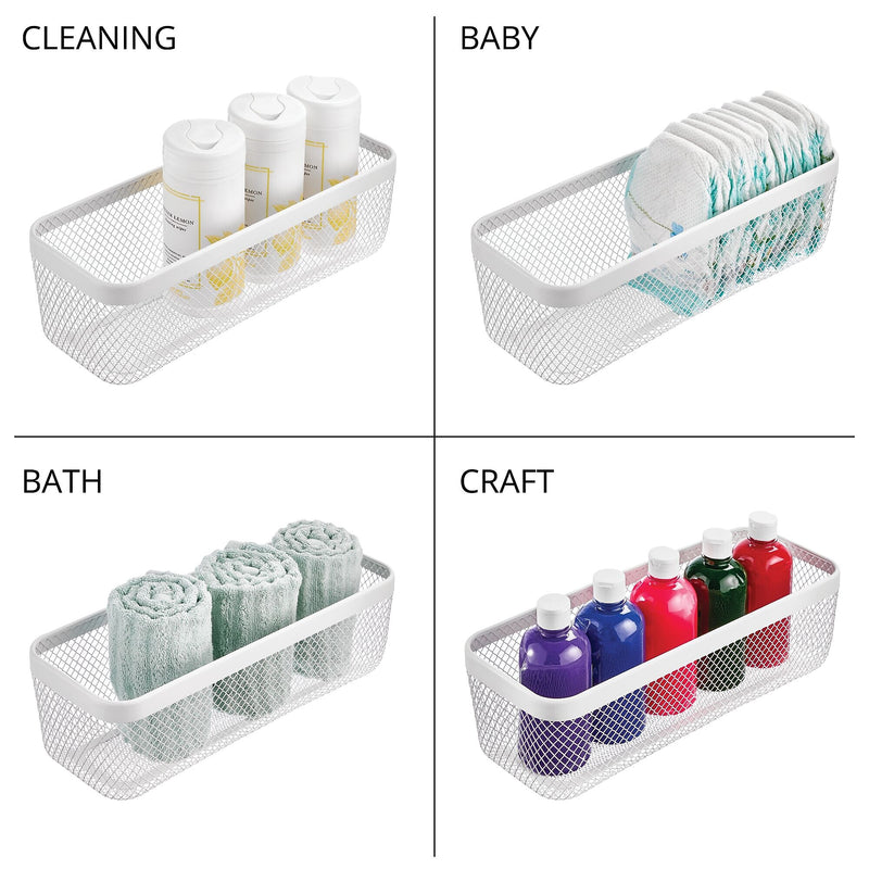 mDesign Steel Organizer, Matte White (25961)