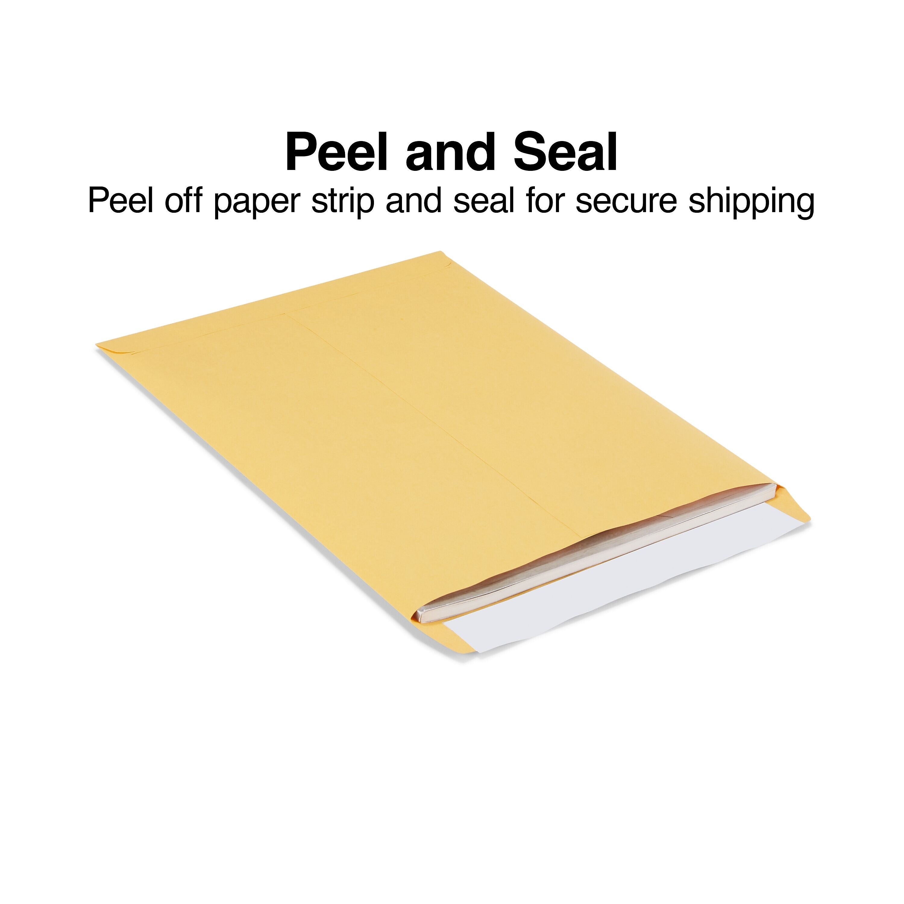 Staples EasyClose Kraft Catalog Envelopes, 10"L x 13"H, Brown, 100/Box (381969/19023)