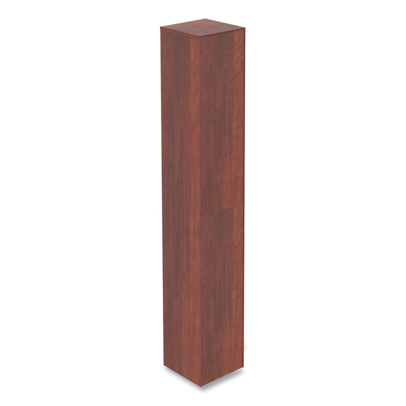 Alera® Alera Valencia Series Narrow Profile Bookcase, Six-Shelf, 11.81w x 11.81d x 71.73h, Medium Cherry