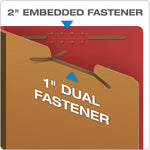 Pendaflex Heavy Duty Pressboard Classification Folder, 2-Dividers, 2 1/2" Expansion, Letter Size, Red, 10/Box (H1250R)