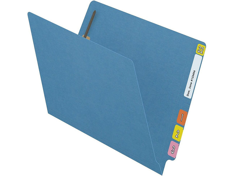 Medical Arts Press Reinforced End Tab File Folder, Straight Cut, Letter-Size, Blue, 250/Carton (S-01502-BLU-B)