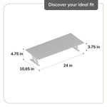 Anji Mountain Acacia Wood Monitor Stand, Up to 32" Monitor, Black (MS-BLK-02BLK)