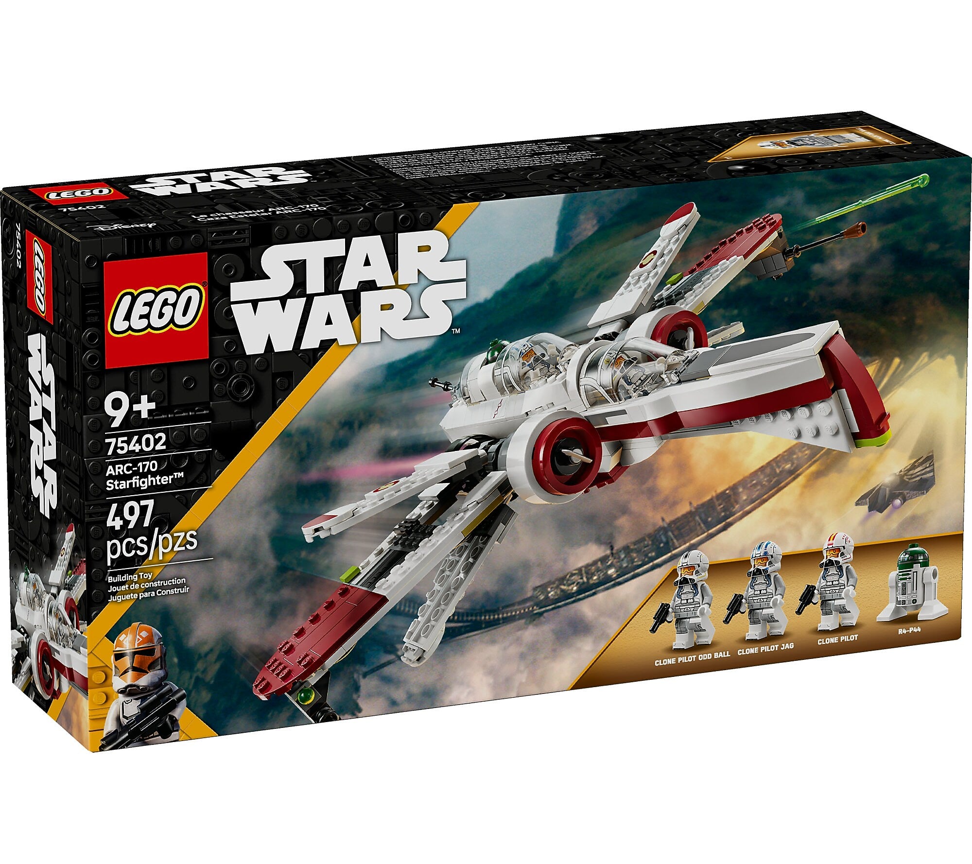 LEGO Star Wars ARC-170 Starfighter, 497 Pieces (75402)