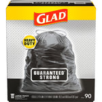 Glad 30 Gallon Large Drawstring Trash Bags, 90/Box (78952)