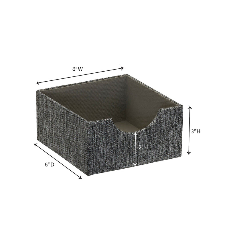 Household Essentials Drawer Organizers, Graphite Linen, 2/Pack (7572-1)