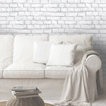 York Wallcoverings White Brick Peel and Stick Wallpaper (RMK11237WP)