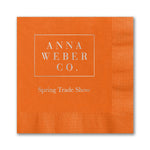 Orange Beverage Napkin - Foil Imprint, 100/BX