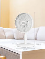 Black & Decker 12" Oscillating Desk Fan, 3-Speed, White (BFDTD12VW)