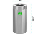 Alpine Industries 27 Gallon Indoor Compost Bin, Silver (475-27-CO)
