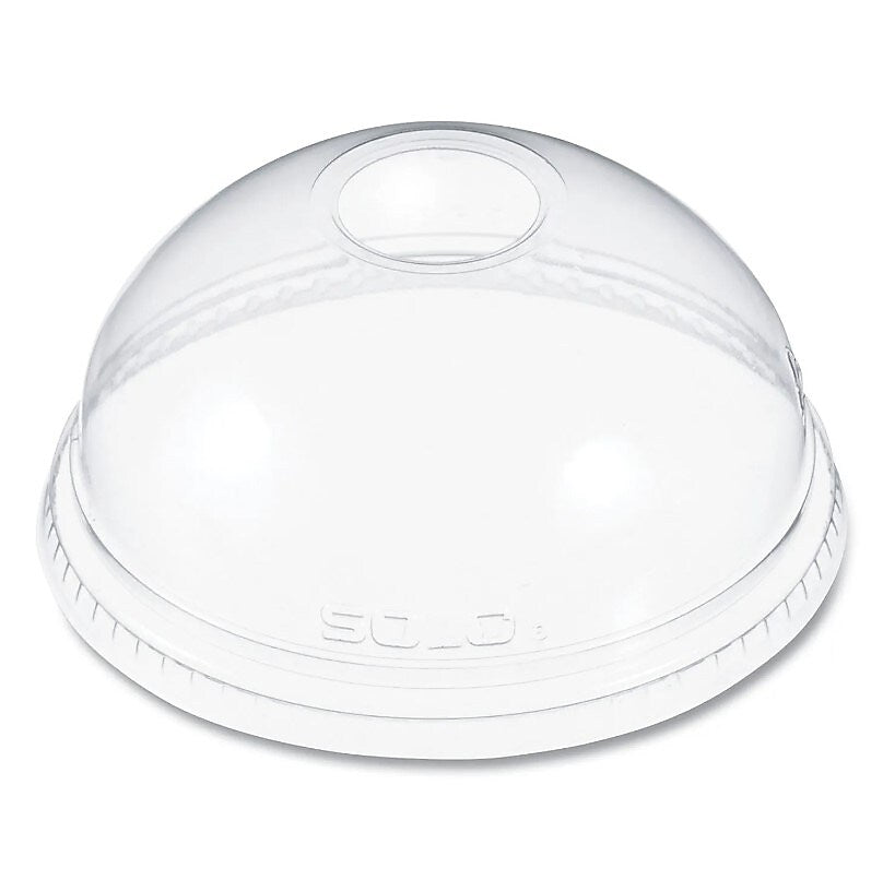 Ultra Clear Dome Cold Cup Lids F/16-24 Oz Cups, Pet, 100/Pk