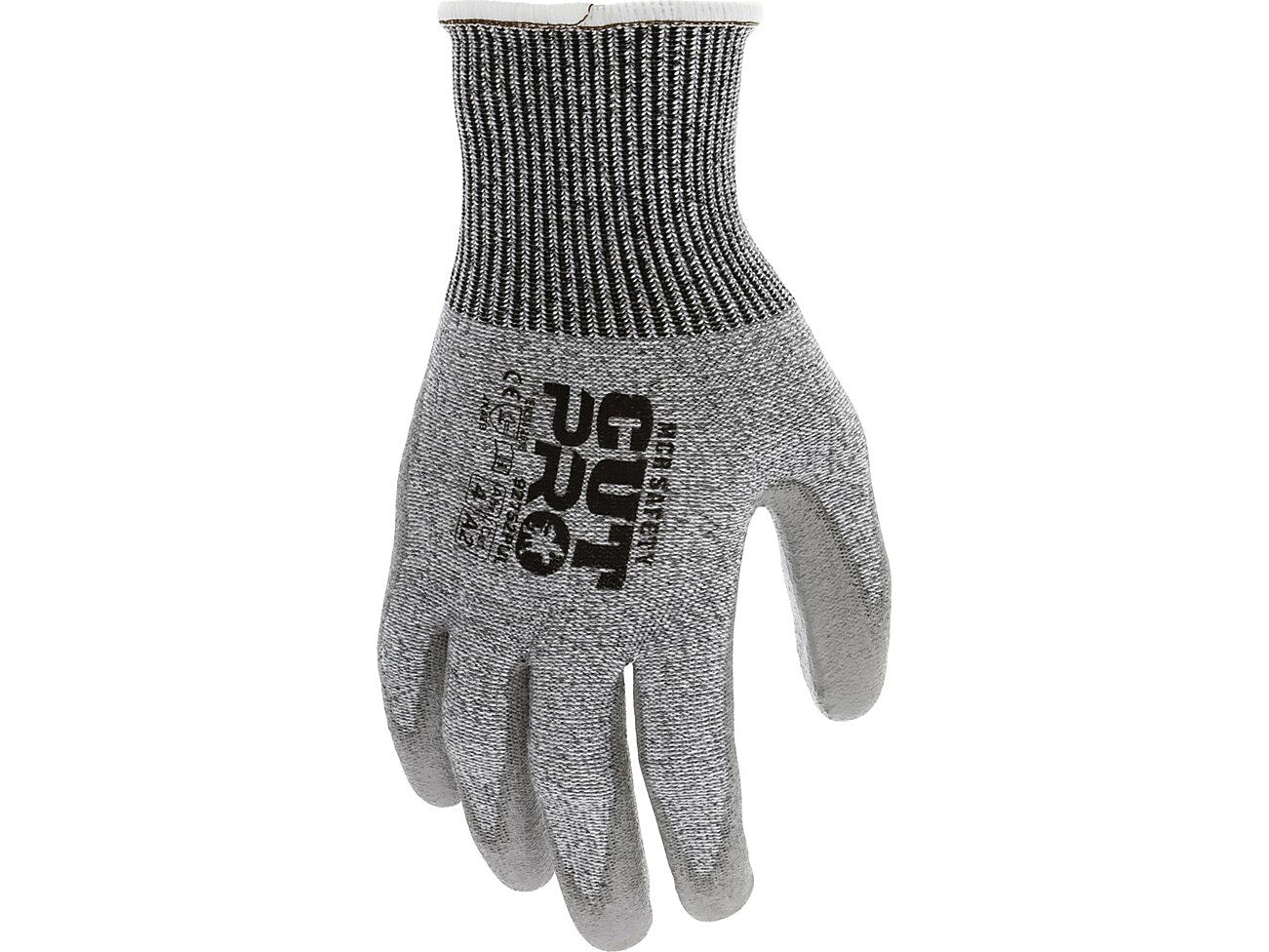 MCR Safety Cut Pro Hypermax Fiber/Polyurethane Work Gloves, XL, A2 Cut Level, Salt-and-Pepper/Gray, Dozen (127-92752PUXL)