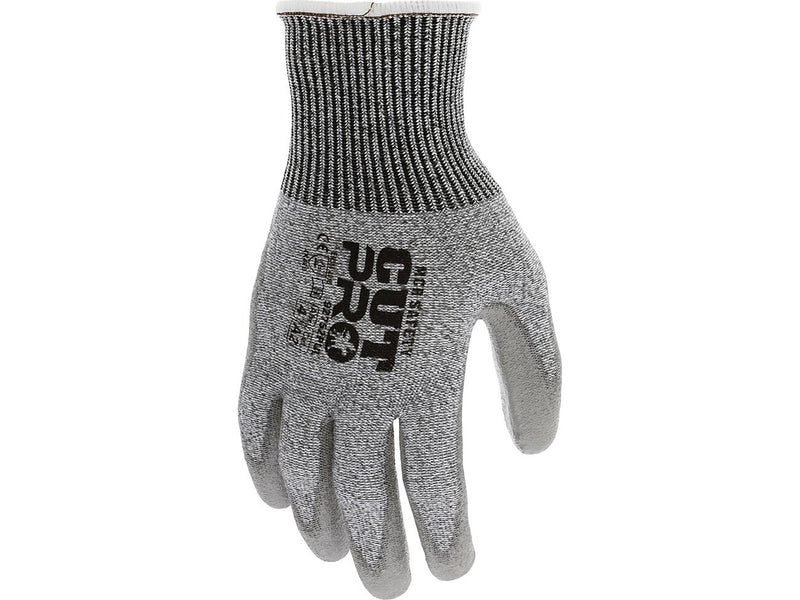 MCR Safety Cut Pro Hypermax Fiber/Polyurethane Work Gloves, XXL, A2 Cut Level, Salt-and-Pepper/Gray, Dozen (127-92752PUXXL)