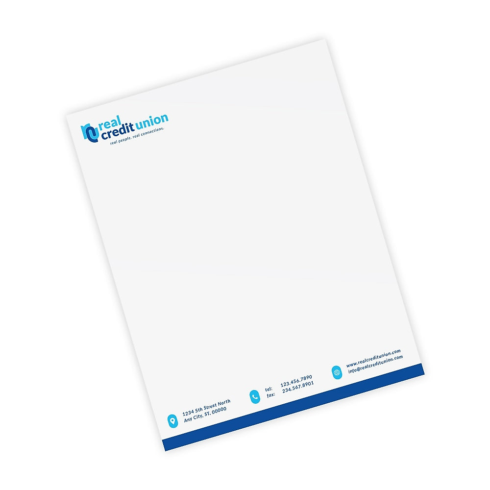 Full Color Letterhead, Premium, Flat Print, 1000/Box