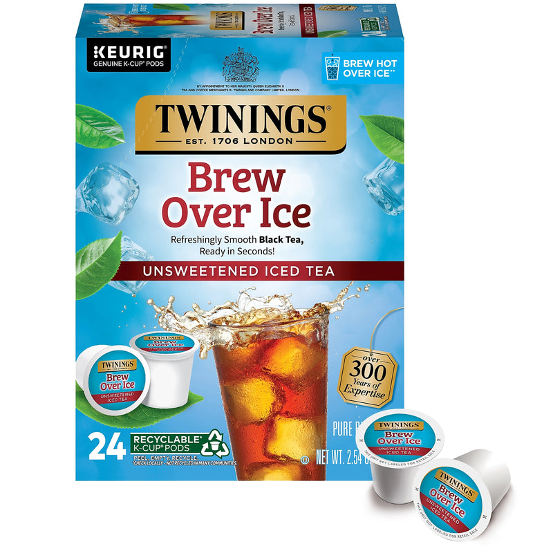 Twinings Iced Unsweetened Black Tea, Keurig® K-Cup® Pods, 24/Box (F16926)