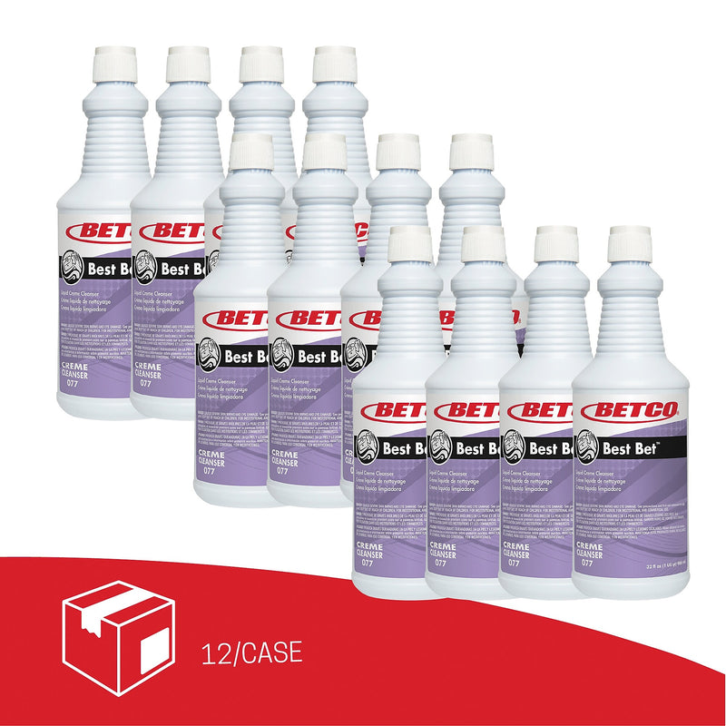 Betco Best Bet Abrasive Creme Cleanser, 32 oz., 12 Bottles/Carton (771200X)