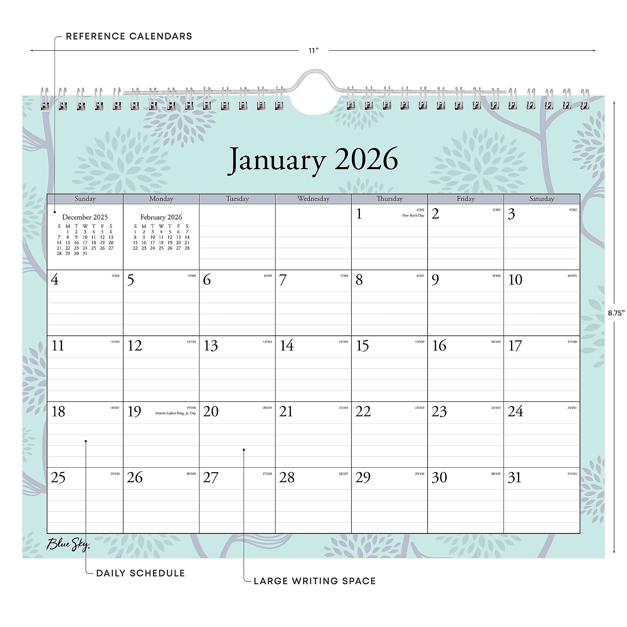 2026 Blue Sky Rue Du Flore 11" x 8.75" Monthly Desk Calendar (101613-26)