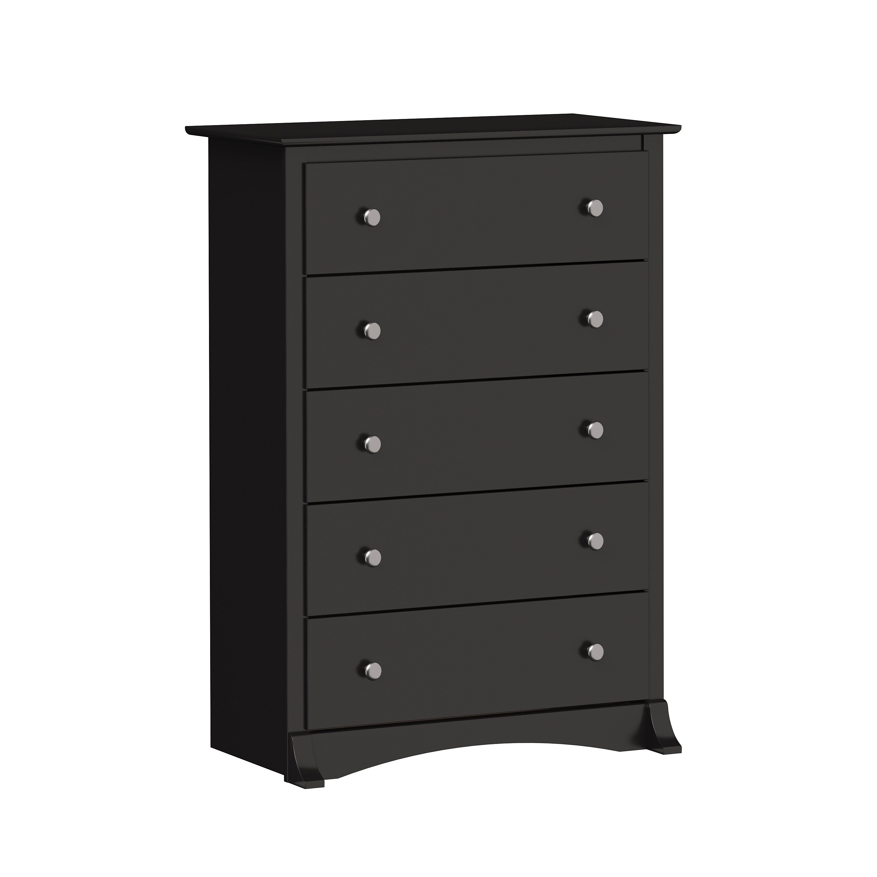 Prepac 44.75" Sonoma 5 Drawer Chest, Black (BDC-3345-K)