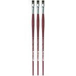 da Vinci COLLEGE Oil and Acrylic Synthetic Student Flat Brush, 3 Brushes/Pack (DVXVA874010-3)