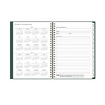 2026 Blue Sky Bespoke Letterpress 5.875" x 8.625" Calendar Year Weekly & Monthly Planner, Deep Forest Green