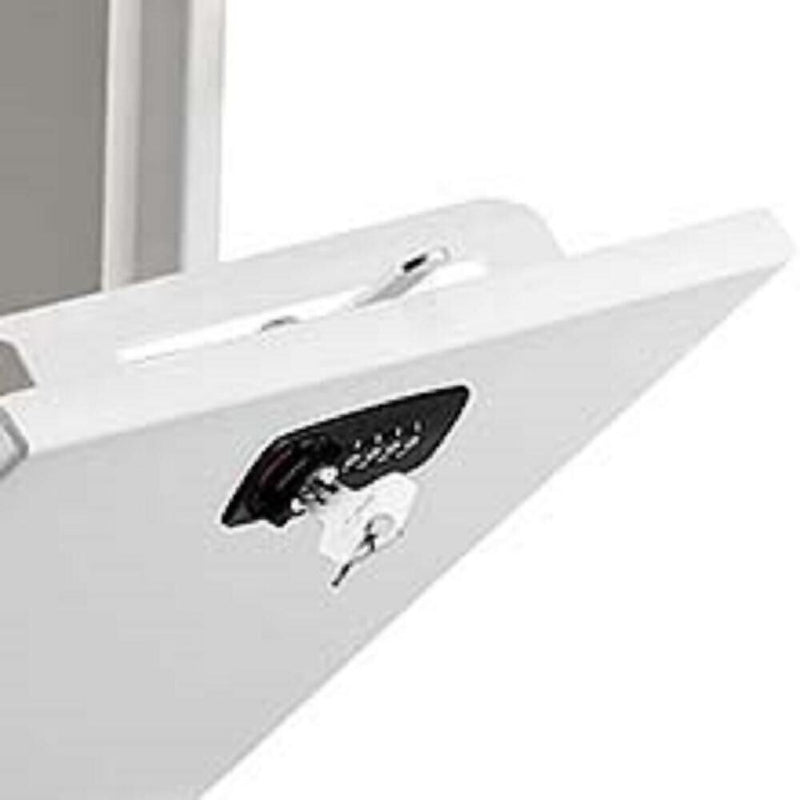 AdirOffice Steel Large Wall Mounted Interoffice Mailbox Drop Box, Combination Lock, White (631-04-WHI-KC)