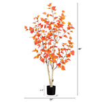 Nearly Natural 4' Autumn Birch Artificial Fall Tree (T4803)