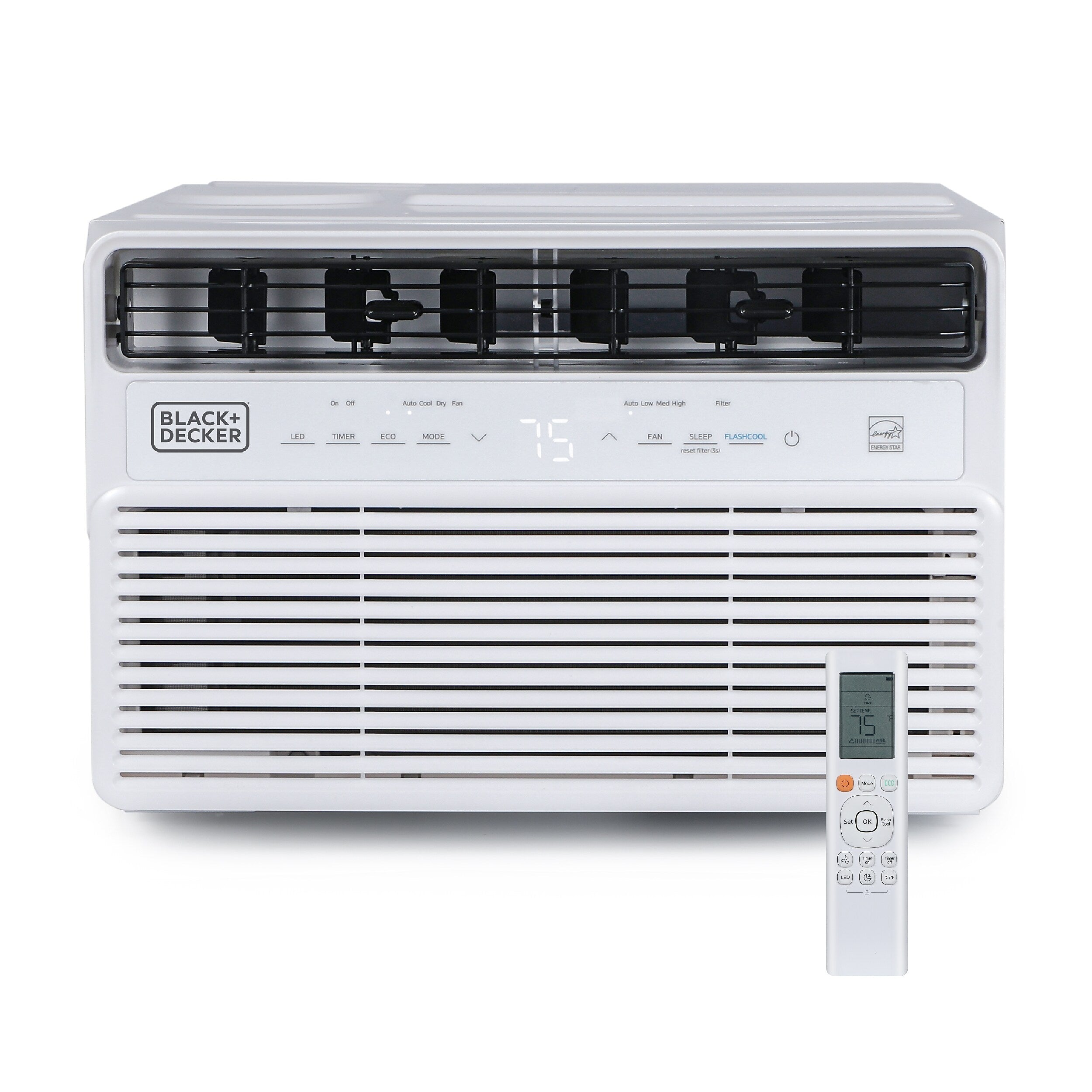 Black & Decker Energy Star 115-Volt 8,000 BTU Window Air Conditioner with Remote, White (BD08NWES)