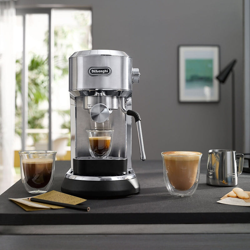 DeLonghi Dedica Maestro 2-Cups Steam Espresso Machine, Stainless Steel (EC900M)