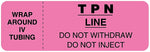 I.V. TPN Line Identification Label, 3" x 1"