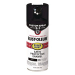Rust-Oleum Stops Rust 5-in-1 Spray Paint, Satin Black, 12 oz., 6/Carton (376869)