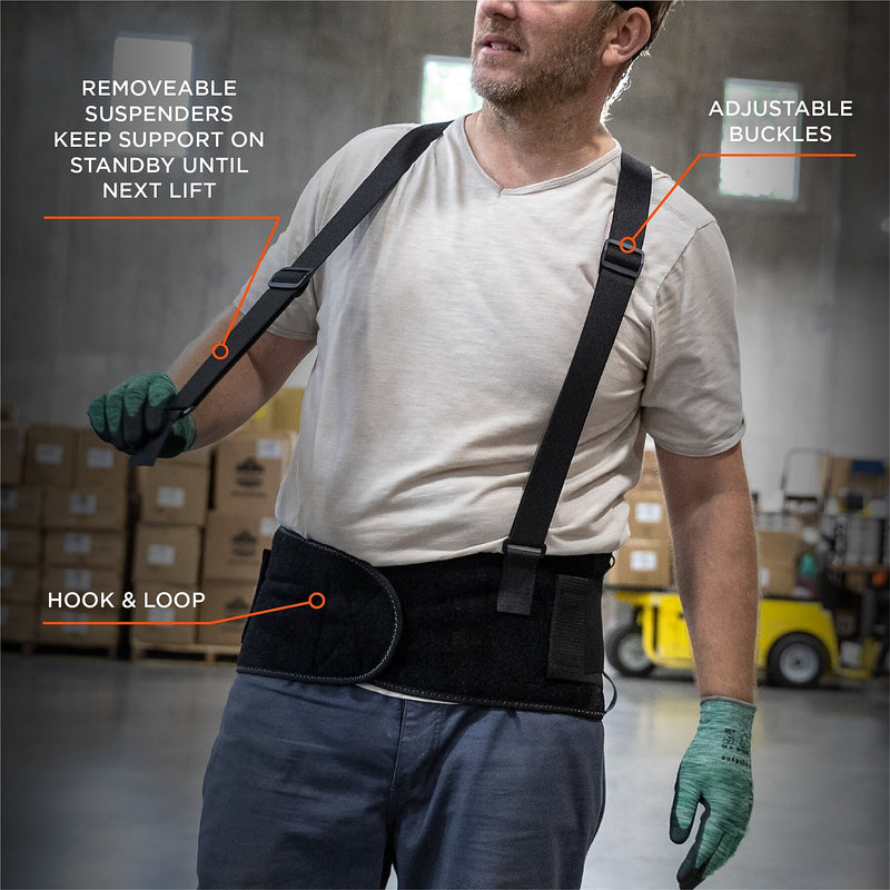 Ergodyne ProFlex 2000SF 840D Spandex Back Support Brace with Sticky Fingers, 3XL (11287)