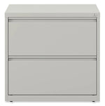 Alera 2-Drawer Mobile Lateral File Cabinet, Letter/Legal Size, Lockable, 29"H x 30"W x 19.25"D, Light Gray