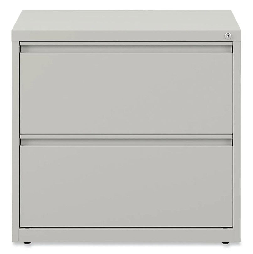 Alera 2-Drawer Mobile Lateral File Cabinet, Letter/Legal Size, Lockable, 29"H x 30"W x 19.25"D, Light Gray