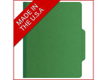 Medical Arts Press Pressboard Classification Folder, 1 Divider, 2" Expansion, Letter Size, Moss Green, 10/Box