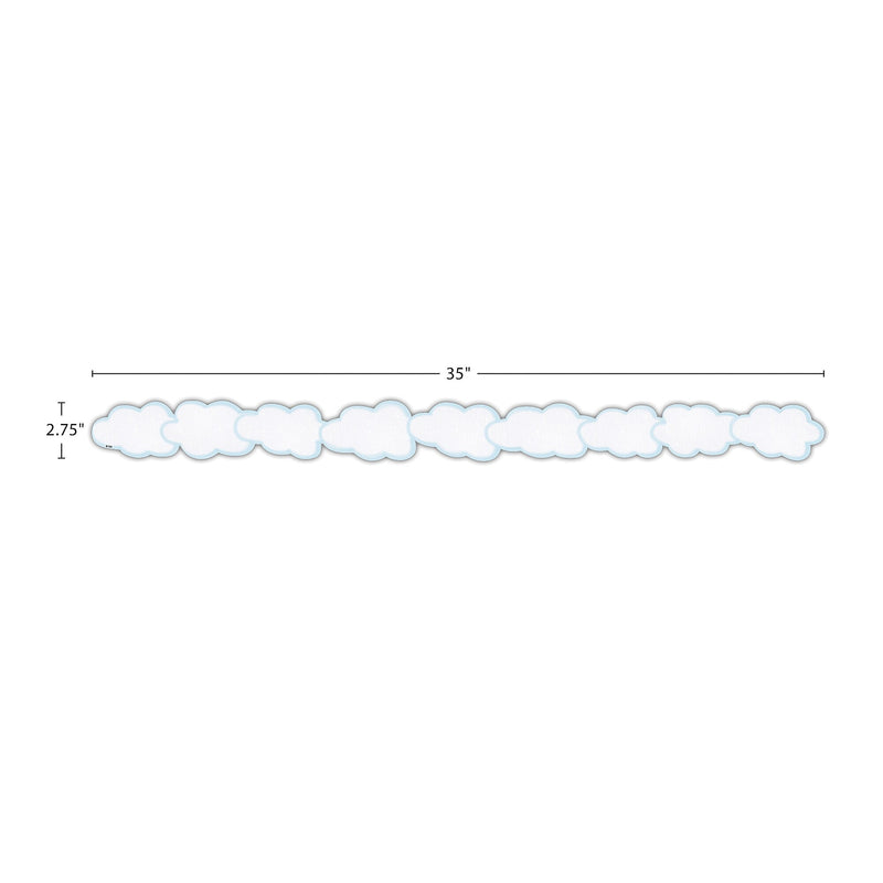 Teacher Created Resources Die-Cut Border Trim, 2.75" x 2.92', Clouds, 12/Pack, 6 Packs/Bundle (TCR9240-6)