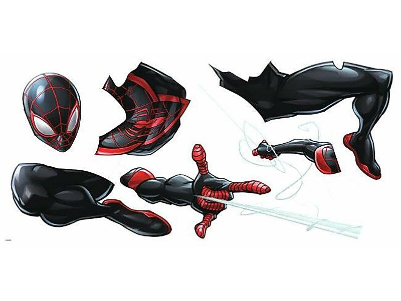 RoomMates Spider-Man Miles Morales Contemporary Wall Decal Set, Movies & TV (RMK3921GM)
