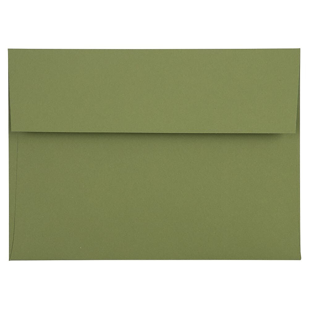 LUX Self Seal A7 Invitation Envelope 5 1/4" x 7 1/4", Avocado Green, 50/Pack (EX4880-27-50)