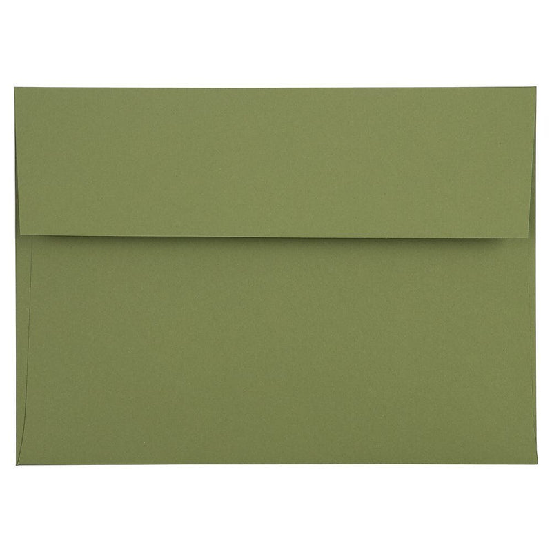 LUX Self Seal A7 Invitation Envelope 5 1/4" x 7 1/4", Avocado Green, 50/Pack (EX4880-27-50)