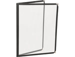Excello Global Products Menu Holder, 8.5" x 11", Black/Silver (SPLS-MENU4-1PK)