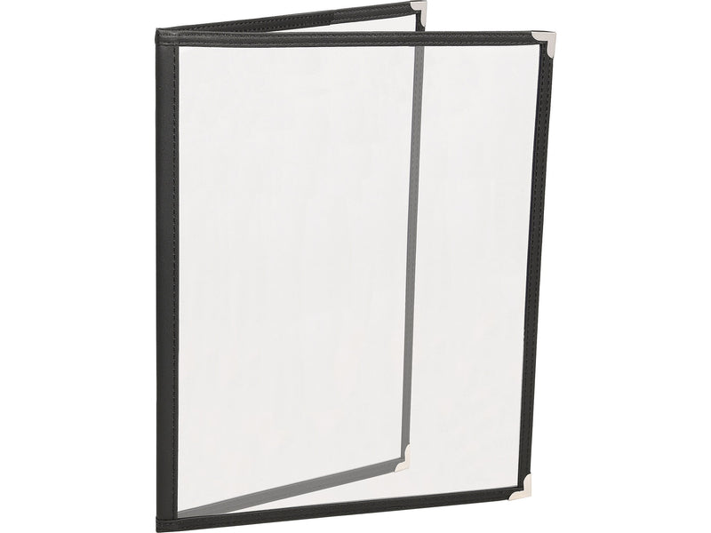 Excello Global Products Menu Holder, 8.5" x 11", Black/Silver (SPLS-MENU4-1PK)