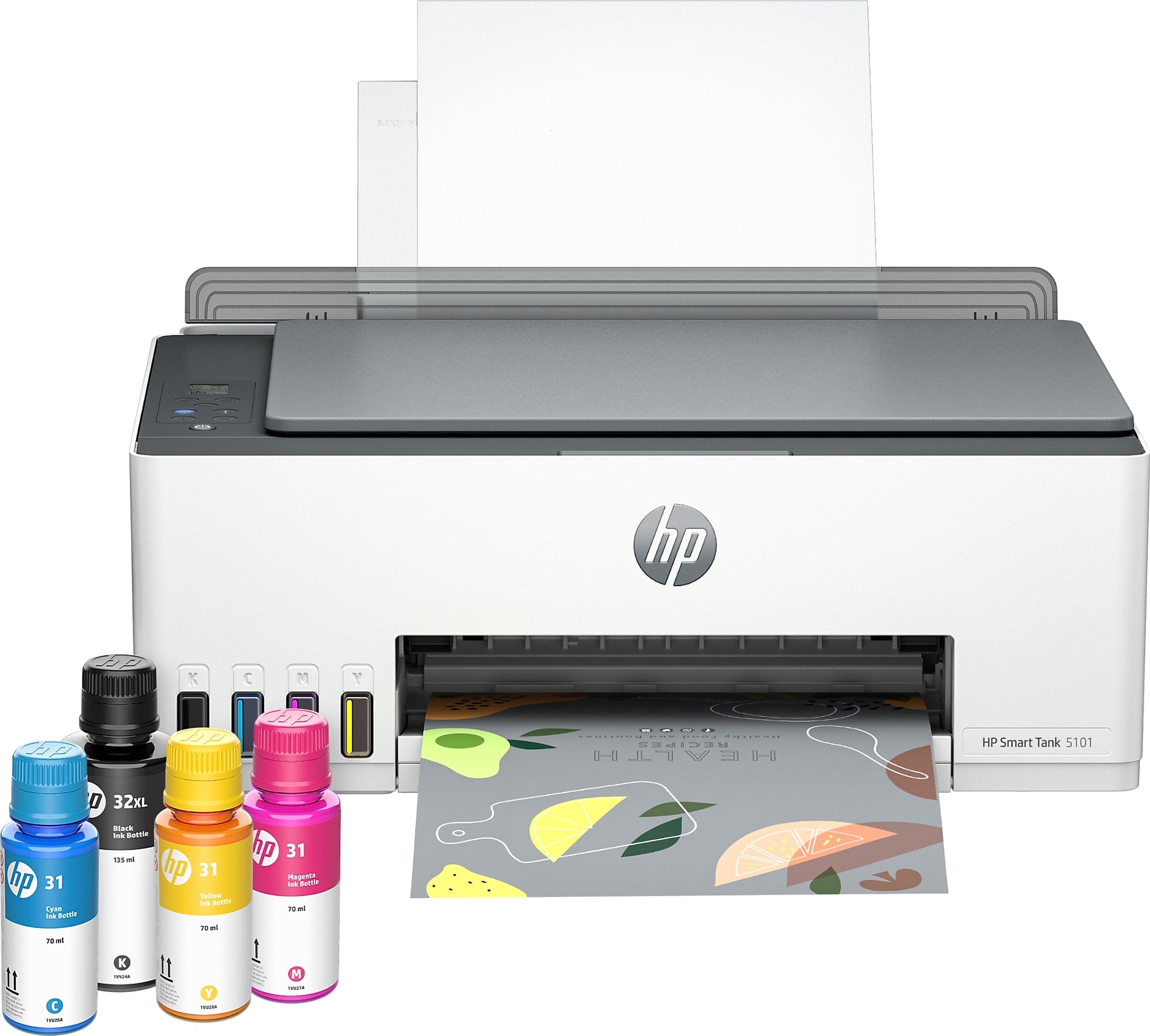 HP Smart Tank 5101 Wireless All-in-One Color Ink Tank Printer Scanner Copier, 2 years ink included (1F3Y0A)