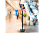 Azar Sign Holder, 9.75" x 46.5", Freestanding, Black, Plastic (300356-BLK)