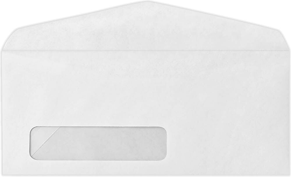 JAM Paper #11 Booklet Envelope, 4 1/2" x 10 3/8", Bright White, 50/Pack (43675-50)