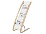 Alba Literature Holder, 8.3" x 11.7", White/Wood, Steel/ABS (DDEXPO6W BC)