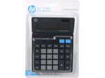 HP BC220 12-Digit Battery/Solar Powered Basic Calculator, Black/Gray (91075R)