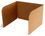 Classroom Products Foldable Cardboard Freestanding Privacy Shield, 13"H x 20"W, Kraft, 30/Box (VB1330 KR)