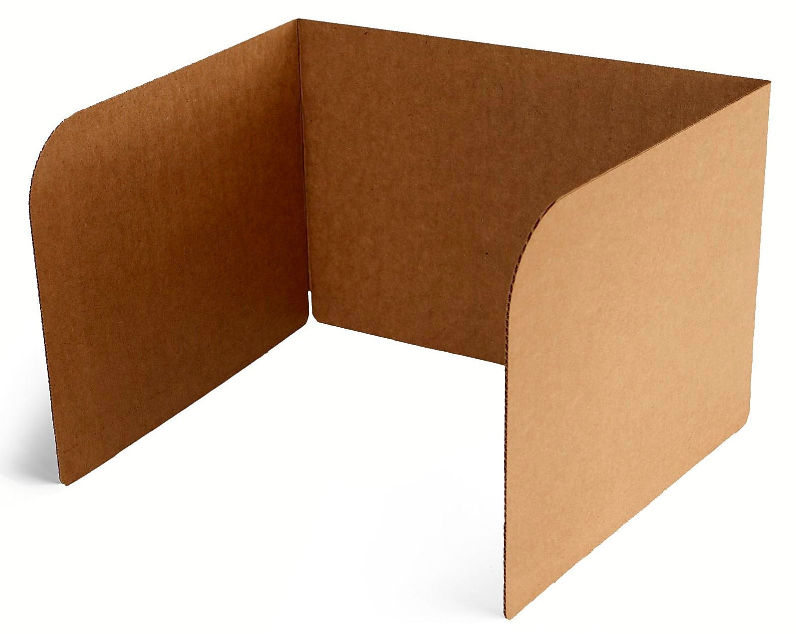 Classroom Products Foldable Cardboard Freestanding Privacy Shield, 13"H x 20"W, Kraft, 40/Box (1340 KR)