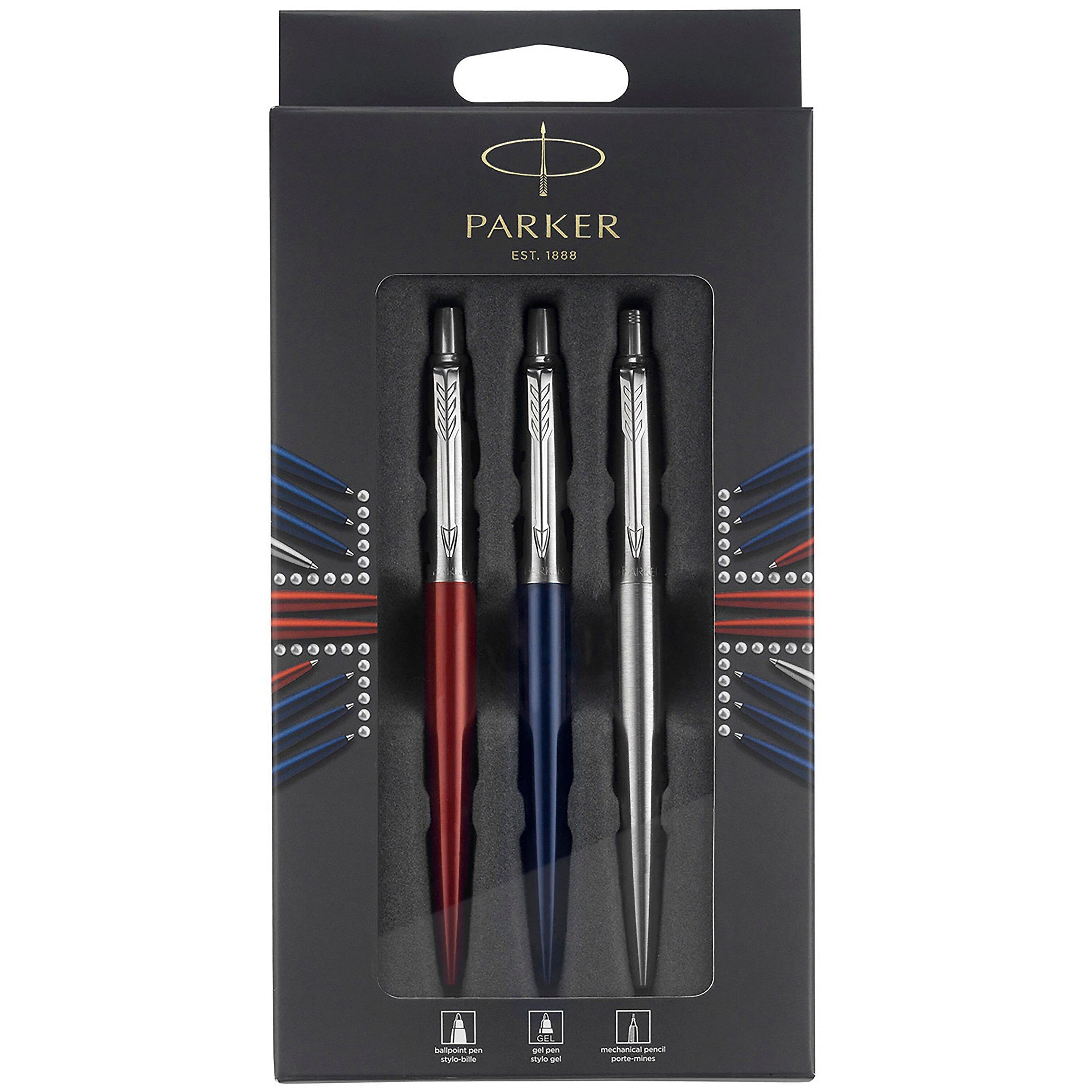Parker Jotter Assorted Pens, Medium Point, Assorted Ink, 3/Set  (2032740)