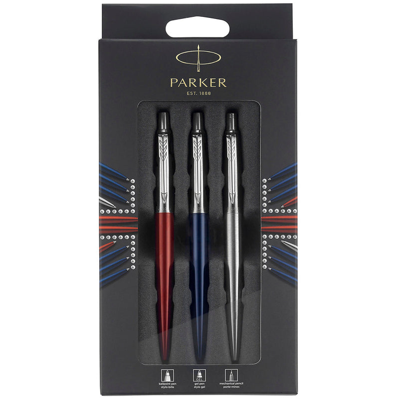 Parker Jotter Assorted Pens, Medium Point, Assorted Ink, 3/Set  (2032740)