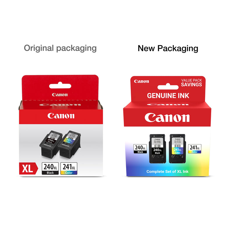 Canon PG-240 XL/CL-241 XL Black/Tri-Color Standard Yield Ink Cartridge, 2/Pack (5206B031)