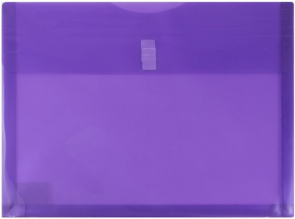 JAM Paper Premium Plastic Document File, Letter, Purple, 3/Pack (218V1PUX3)